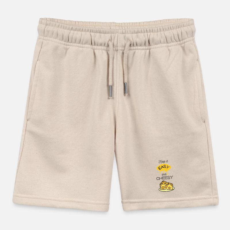 Easy Cheese Meme Kids Organic Sweat Shorts by Stanley/Stella