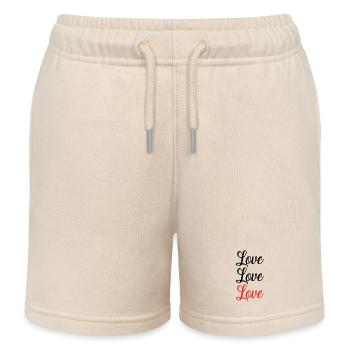 VALENTINSTAG. Junggesellinnenabschied. ICH LIEBE DICH. ICH LIEBE DICH. LIEBE - Kinder Organic Joggingshorts Mini Bolter von Stanley/Stella - Natur - Vorne
