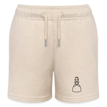 princesse - Short de jogging enfant bio Stanley/Stella - écru doux - Devant