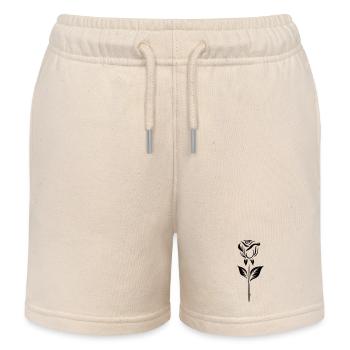 Einfaches Rosen-Logo-Design - Kinder Organic Joggingshorts Mini Bolter von Stanley/Stella - Natur - Vorne