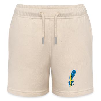 Suède Outline Card Orignal Loup Ours Renne Drapeau - Short de jogging enfant bio Stanley/Stella - écru doux - Devant