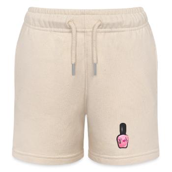 vernis rose à ongles dans le style graffiti avec coeur - Short de jogging enfant bio Stanley/Stella - écru doux - Devant