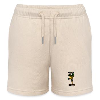 Street Skateboarder Jump Dynamics - Kids Organic Sweat Shorts by Stanley/Stella - soft Ecru - Front