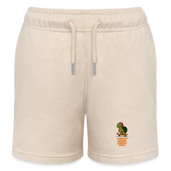 Ich_bin_nicht_Langsam_Ich_bin_der_Flow_auf_Roll - Kinder Organic Joggingshorts Mini Bolter von Stanley/Stella - Natur - Vorne