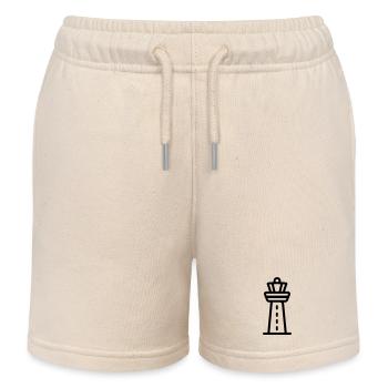 Control Tower - Kids Organic Sweat Shorts by Stanley/Stella - soft Ecru - Front