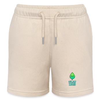 I'm just leafing around – Blattdesign - Kinder Organic Joggingshorts Mini Bolter von Stanley/Stella - Natur - Vorne