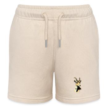 Chèvre Capricorne Bouquetin alpin Chèvres capricornes - Short de jogging enfant bio Stanley/Stella - écru doux - Devant