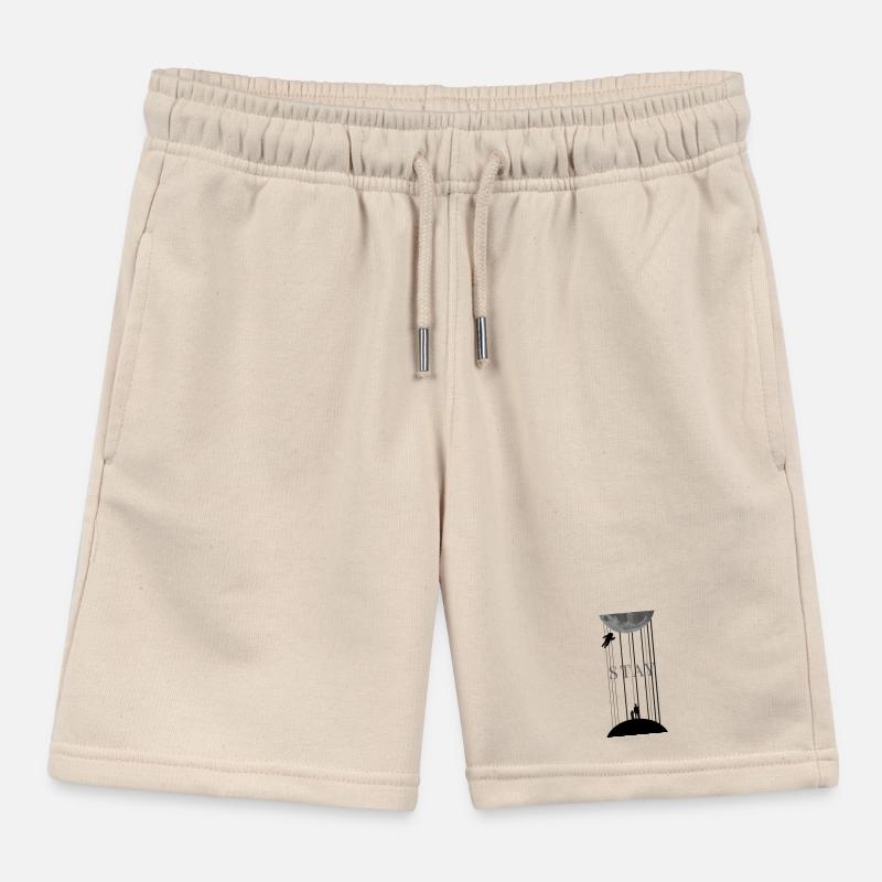 Space Interstellar with Morse Code Stay Kids Organic Sweat Shorts by Stanley/Stella