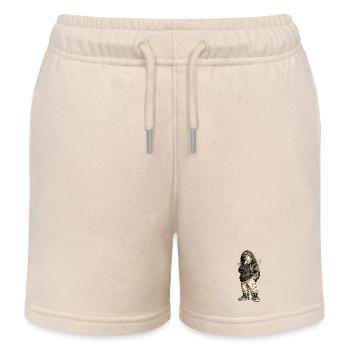 Engel im Streetwear mit goldenen Akzenten - Kinder Organic Joggingshorts Mini Bolter von Stanley/Stella - Natur - Vorne