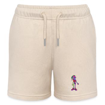 Neon Abstract Figure Streetwear - Kids Organic Sweat Shorts by Stanley/Stella - soft Ecru - Front