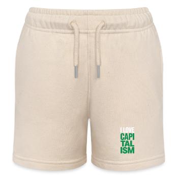 I Love Capitalism Entrepreneurs Stocks Capitalism - Kids Organic Sweat Shorts by Stanley/Stella - soft Ecru - Front