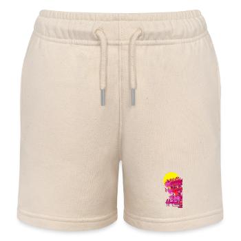 Neon-Lifeguard Turm am Sonnenuntergang - Kinder Organic Joggingshorts Mini Bolter von Stanley/Stella - Natur - Vorne