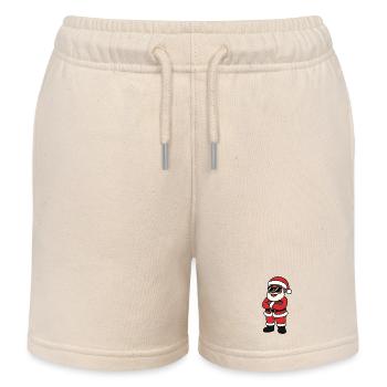 Cool Santa Claus in Dark Glasses - Kids Organic Sweat Shorts by Stanley/Stella - soft Ecru - Front