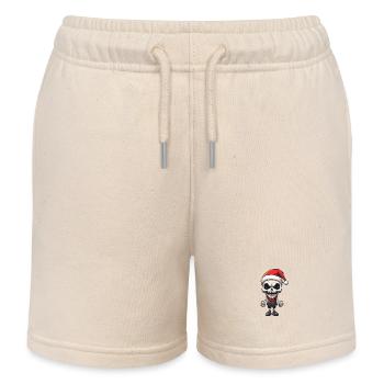 Weihnachtsmann Skelett - Kinder Organic Joggingshorts Mini Bolter von Stanley/Stella - Natur - Vorne