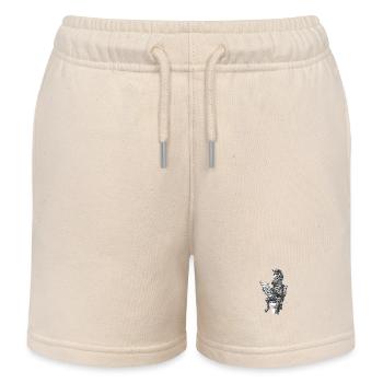 Zebra on toilet - Kids Organic Sweat Shorts by Stanley/Stella - soft Ecru - Front