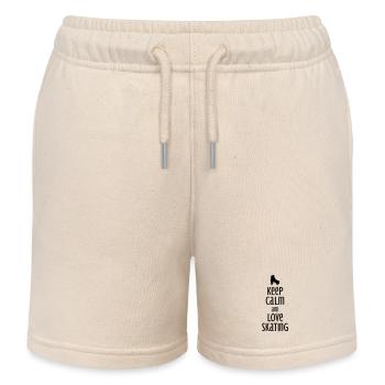 Reste calme et aime patiner - Short de jogging enfant bio Stanley/Stella - écru doux - Devant