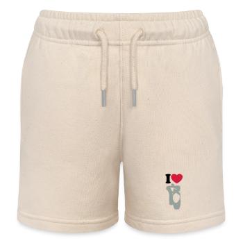 I love ballet - J'aime le ballet - Short de jogging enfant bio Stanley/Stella - écru doux - Devant