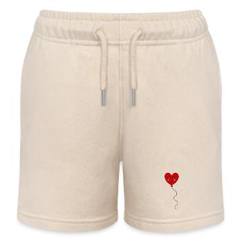 rotes Herz rot Herzen rot Herz - Kinder Organic Joggingshorts Mini Bolter von Stanley/Stella - Natur - Vorne