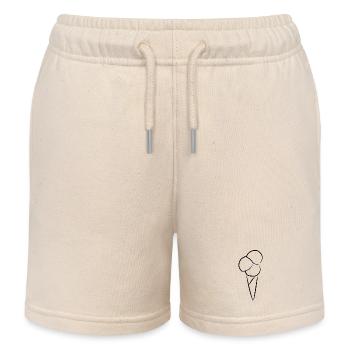 Croquis de crème glacée - Short de jogging enfant bio Stanley/Stella - écru doux - Devant
