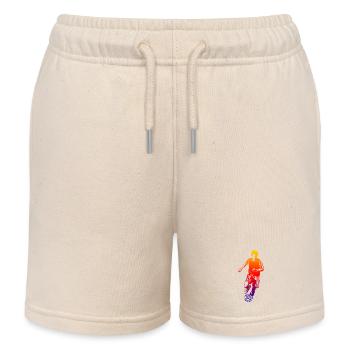 Fußballspieler Skizze - Kinder Organic Joggingshorts Mini Bolter von Stanley/Stella - Natur - Vorne