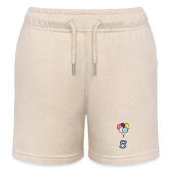 5. ANNIVERSARY. 5 YEARS. 5th ANNIVERSARY - Kids Organic Sweat Shorts by Stanley/Stella - soft Ecru - Front