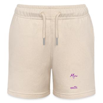 MAÎTRE. MAITRE. MERCI. MERCI MAÎTRE. MAITRE - Short de jogging enfant bio Stanley/Stella - écru doux - Devant