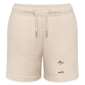 MASTER. MASTER. THANK YOU. THANK YOU, MASTER. MASTER - Kids Organic Sweat Shorts by Stanley/Stella - soft Ecru - Front