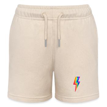 Regenbogenblitz - Kinder Organic Joggingshorts Mini Bolter von Stanley/Stella - Natur - Vorne