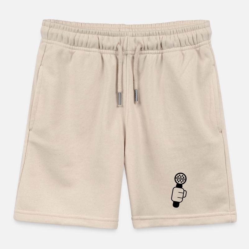 Microphone Check Microphone, Microphone, Mike, MC, Hi Kids Organic Sweat Shorts by Stanley/Stella