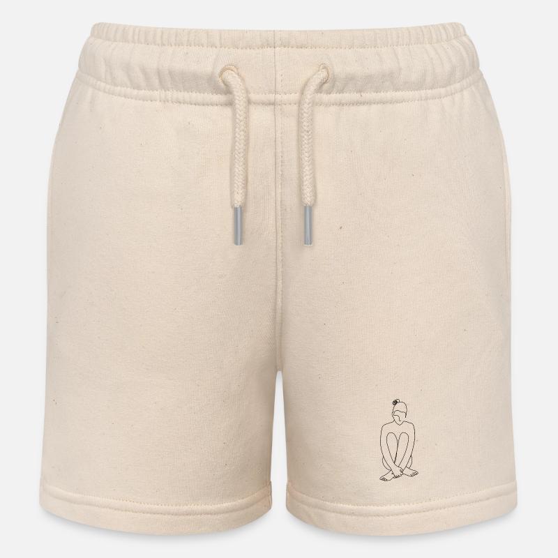 Dedans - Short de jogging enfant bio Stanley/Stella - écru doux