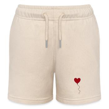 rotes Herz rot Geschenk Valentinstag - Kinder Organic Joggingshorts Mini Bolter von Stanley/Stella - Natur - Vorne