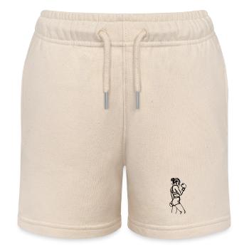 Boxen Mädchen Skizze - Kinder Organic Joggingshorts Mini Bolter von Stanley/Stella - Natur - Vorne