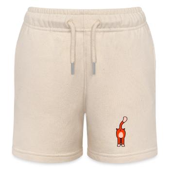 Stehende Lustige Katze von Hinten Rückseite Arsch - Kinder Organic Joggingshorts Mini Bolter von Stanley/Stella - Natur - Vorne