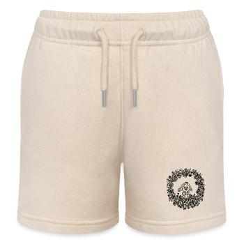 Easter bunny in the Easter wreath - Kids Organic Sweat Shorts by Stanley/Stella - soft Ecru - Front