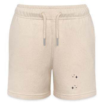 Funkeln Glitzer Sterne - Kinder Organic Joggingshorts Mini Bolter von Stanley/Stella - Natur - Vorne