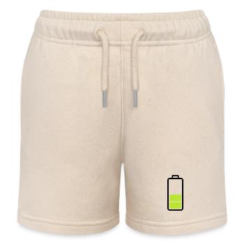 low battery - Kids Organic Sweat Shorts by Stanley/Stella - soft Ecru - Front