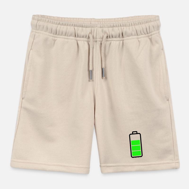 low battery Kids Organic Sweat Shorts by Stanley/Stella