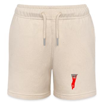 OCR Grip – Hanging Bars Design - Kids Organic Sweat Shorts by Stanley/Stella - soft Ecru - Front