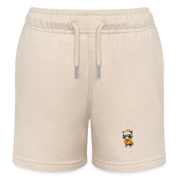 Waschbär Winter - Kinder Organic Joggingshorts Mini Bolter von Stanley/Stella - Natur - Vorne