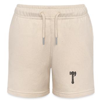 Axt in Keltischen Knoten Tattoo Style - Kinder Organic Joggingshorts Mini Bolter von Stanley/Stella - Natur - Vorne