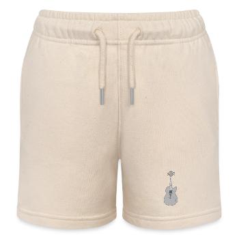 Guitar in Grey - Kids Organic Sweat Shorts by Stanley/Stella - soft Ecru - Front