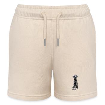 Dalmatiner Welpe Muster Kontrast - Kinder Organic Joggingshorts Mini Bolter von Stanley/Stella - Natur - Vorne