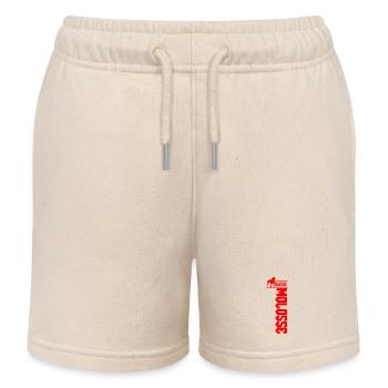 Staff Rouge en Silhouette Verticale - Short de jogging enfant bio Stanley/Stella - écru doux - Devant