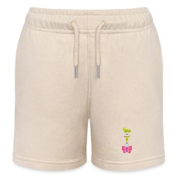 Raupe zu Schmetterling Verwandlung - Kinder Organic Joggingshorts Mini Bolter von Stanley/Stella - Natur - Vorne