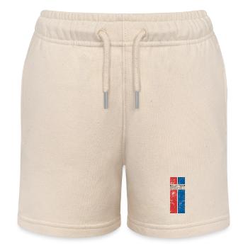 Rally Team in EN, IT, ES und klassischen Stripes - Kinder Organic Joggingshorts Mini Bolter von Stanley/Stella - Natur - Vorne