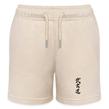 Bushido en écriture kanji japonaise - Short de jogging enfant bio Stanley/Stella - écru doux - Devant