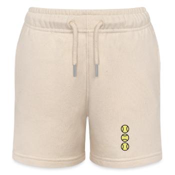 Drei Tennisbälle Ausrüstung Retro - Kinder Organic Joggingshorts Mini Bolter von Stanley/Stella - Natur - Vorne