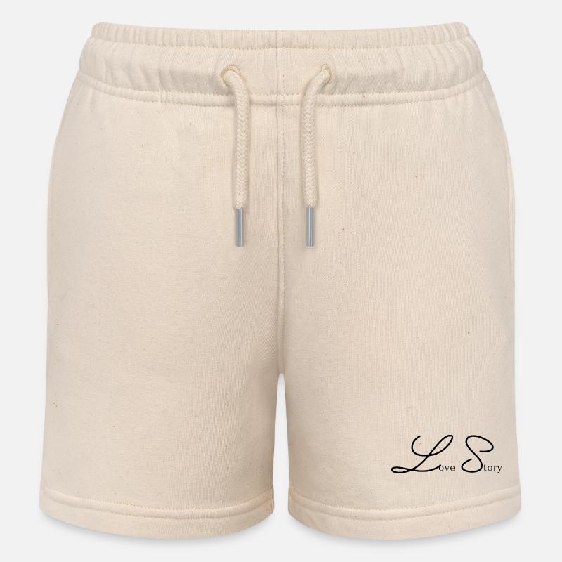Lovestory design - Short de jogging enfant bio Stanley/Stella - écru doux