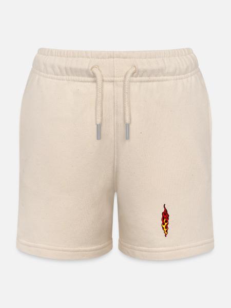 flammen - Kids Organic Sweat Shorts by Stanley/Stella - soft Ecru