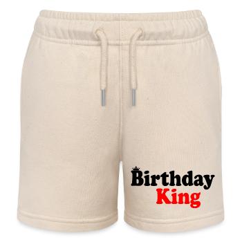 Birthday king - Pantalón corto deportivo infantil orgánico de Stanley/Stella - ecru suave - delante